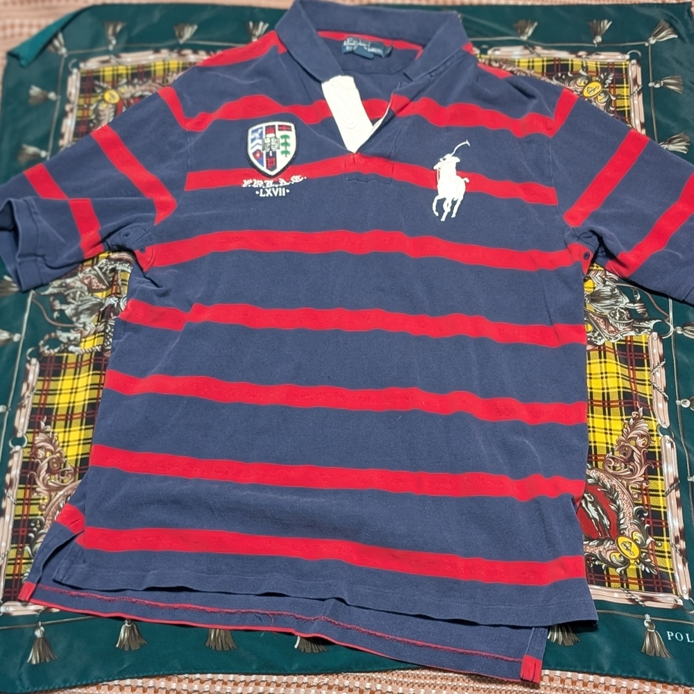 Polo by Ralph Lauren Men's Size LT Crested Big Horse Polo Shirt